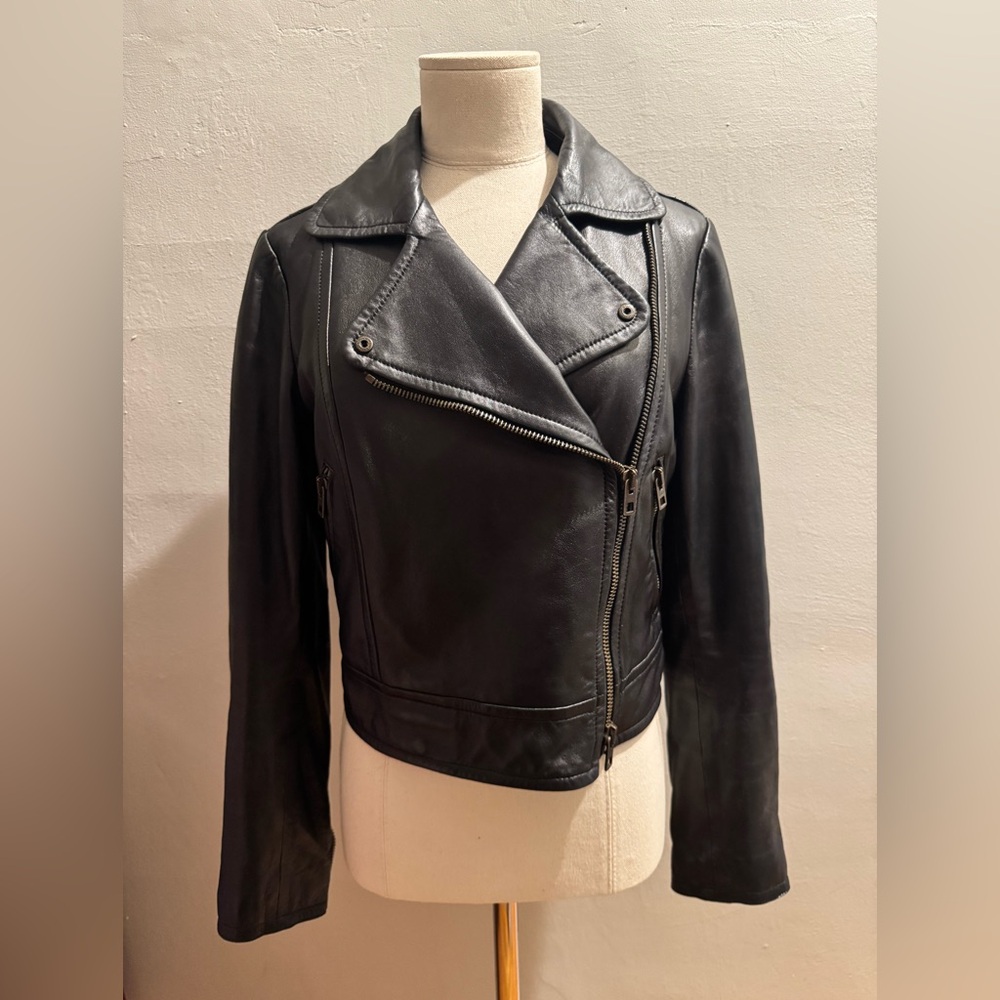 Genuine Leather Coach Moto Jacket